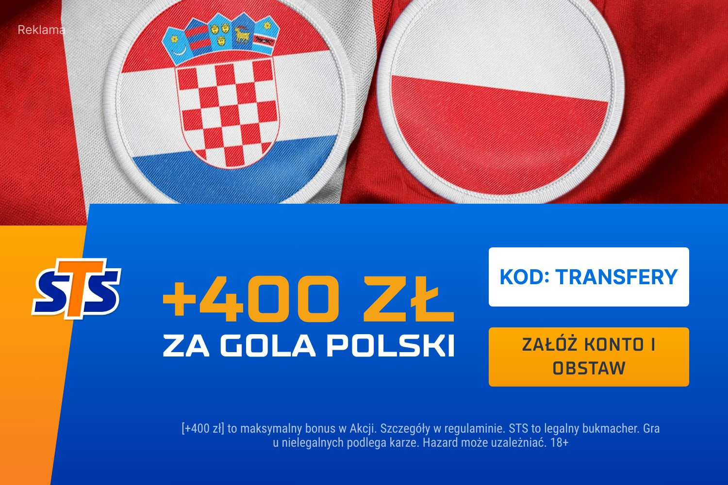 400 złotych za wytypowanie gola Polski w meczu z Chorwacją