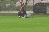 Nowy nabytek Jagiellonii Białystok z urazem. Pogoda nie rozpieszcza [WIDEO]