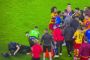 Gorąco po meczu Piast Gliwice - Jagiellonia Białystok. Bójka, wywrócony kamerzysta [WIDEO]