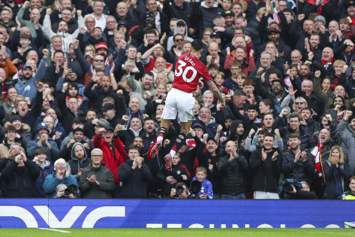 Benjamin Šeško z pierwszym golem na Old Trafford [WIDEO]