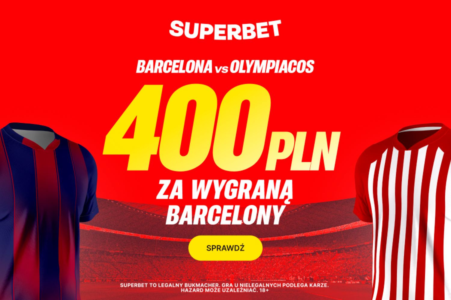 400 złotych za wygraną Barcelony w meczu Ligi Mistrzów!