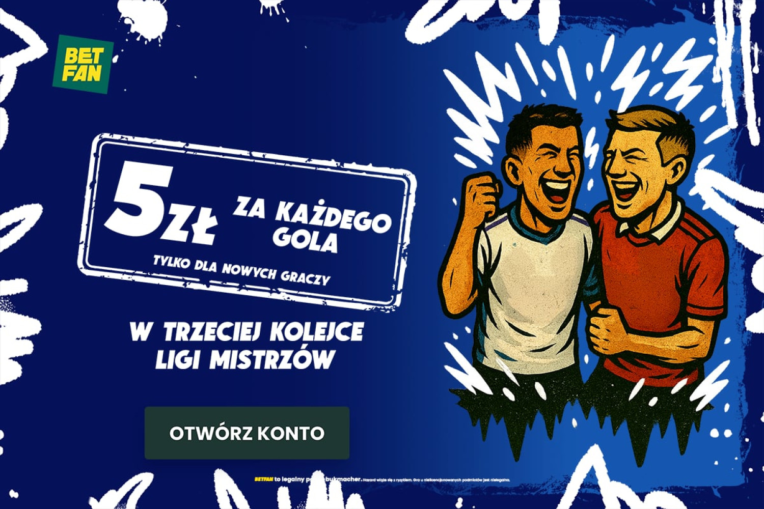 5 złotych za każdą bramkę w trzeciej kolejce Ligi Mistrzów
