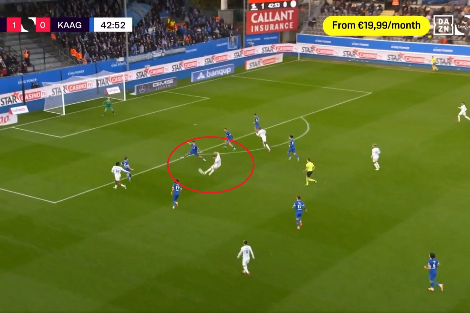 Łukasz Łakomy otworzył dorobek bramkowy w Belgii. Drużyna Michała Skórasia rozbita [WIDEO]