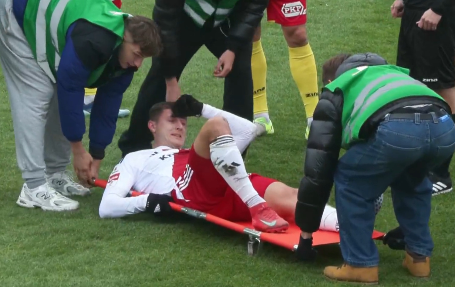 Dramat najlepszego strzelca ŁKS-u Łódź. Kontuzja bez kontaktu z rywalem
