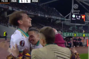 Poszedł jak dzik! To premierowy gol Jana Ziółkowskiego w Lidze Europy [WIDEO]