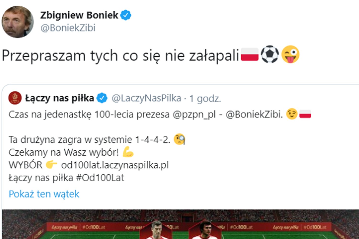 Boniek wybrał swoją jedenastkę wszech czasów reprezentacji Polski