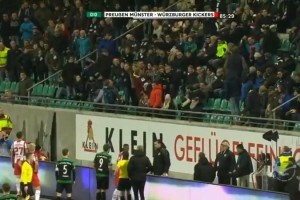 Rasistowski skandal w Niemczech. Fantastyczna reakcja stadionu i zatrzymanie sprawcy [WIDEO]