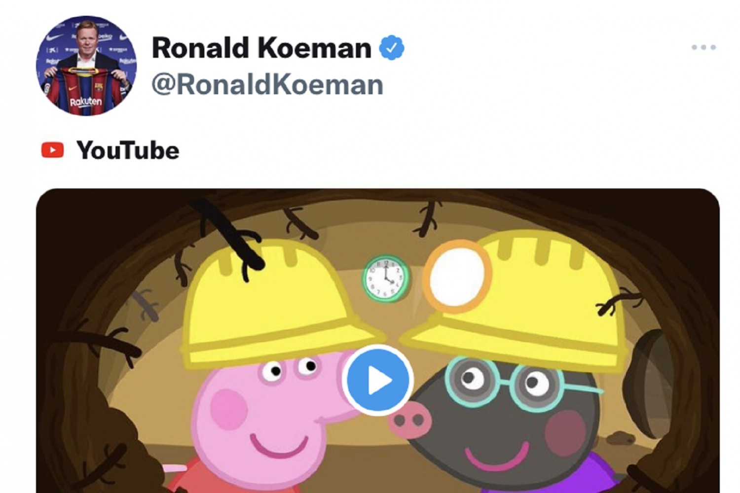 Ronald Koeman wytłumaczył tweeta ze Świnką Peppą