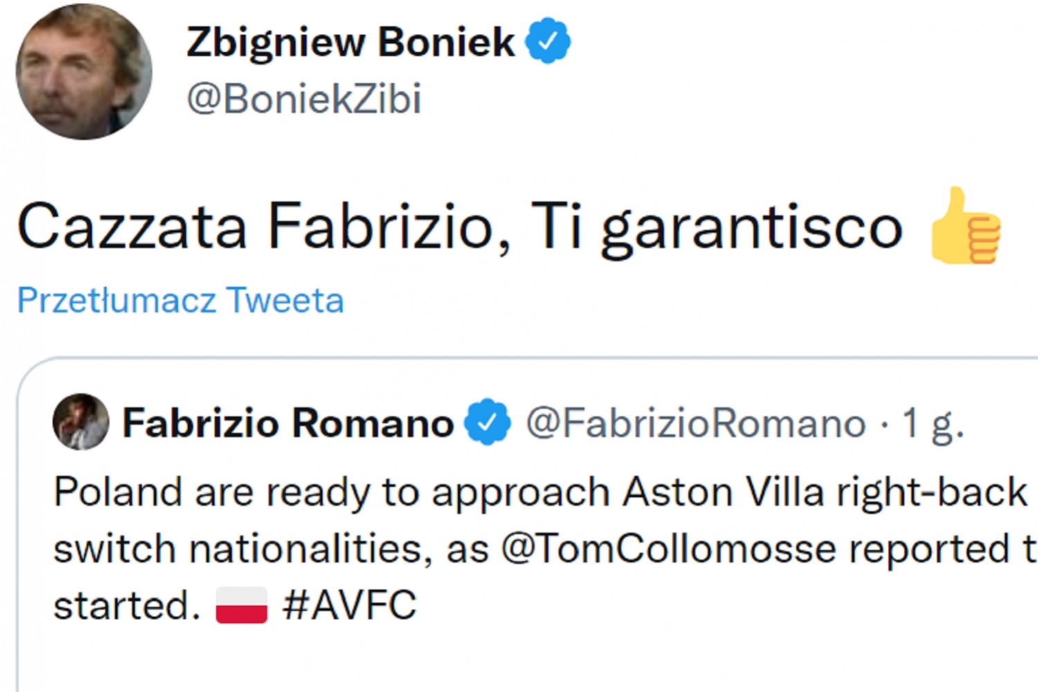 Zbigniew Boniek odpowiedział na doniesienia Fabrizio Romano