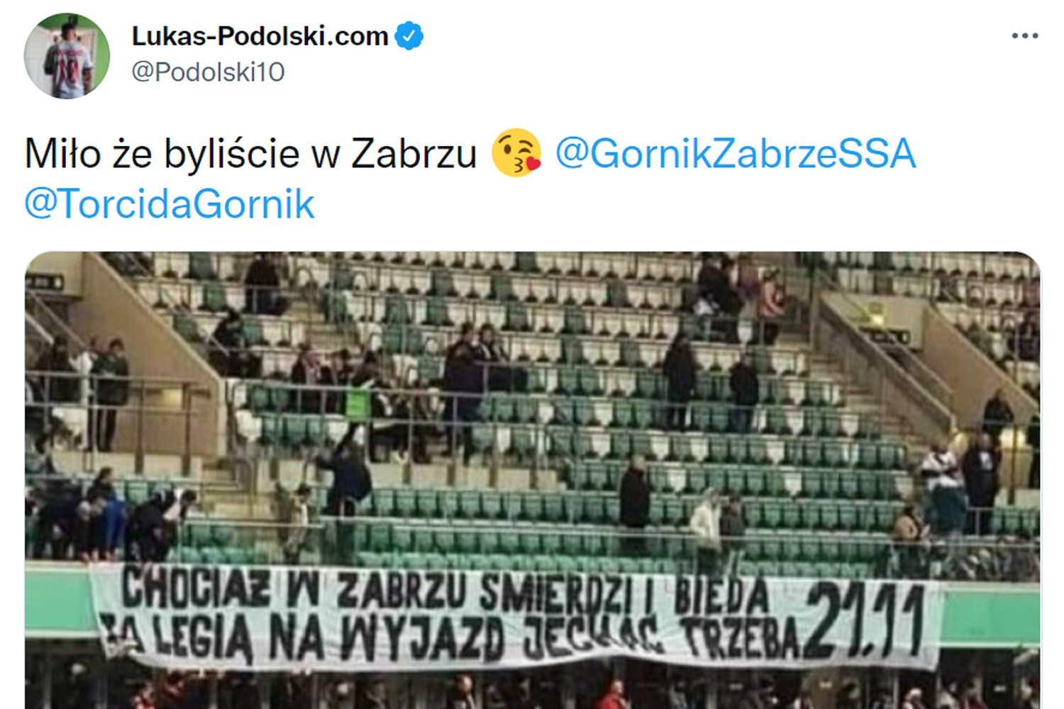 Lukas Podolski Po Wygranej Górnika Zabrze Zaczepia Kibiców Legii Warszawa 9139