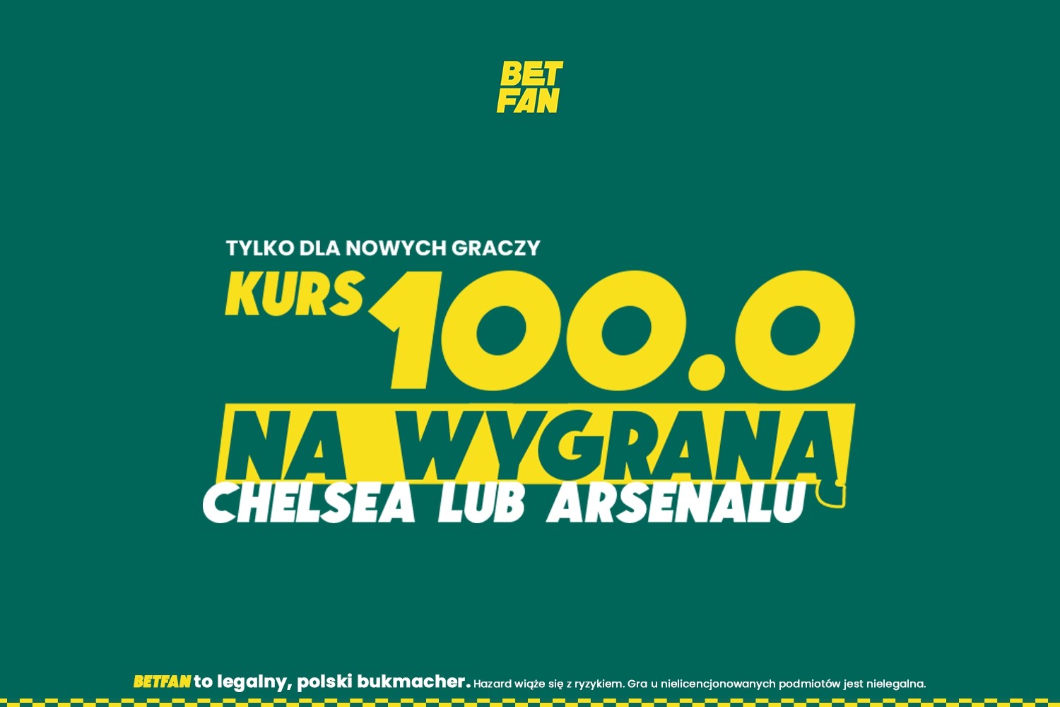 Hit Premier League w niedzielę. Kurs 100,0 na wygraną Chelsea lub Arsenalu