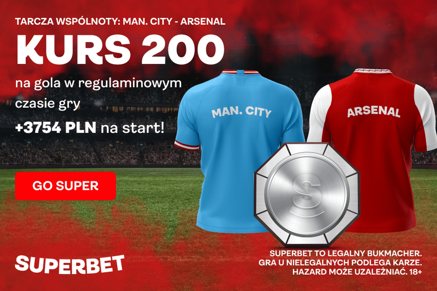 400 złotych bonusu za bramkę Manchesteru City LUB Arsenalu