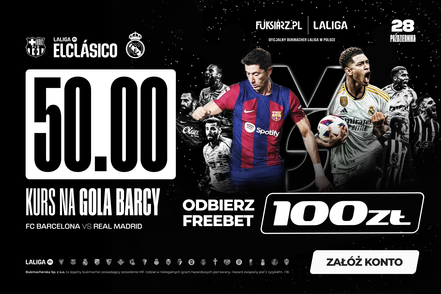 Kurs 50,00 na gola FC Barcelony w El Clásico