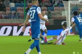 Daniel Pacheco wyleciał za ten faul z boiska. Brutalne zagranie piłkarza Górnika Zabrze [WIDEO]